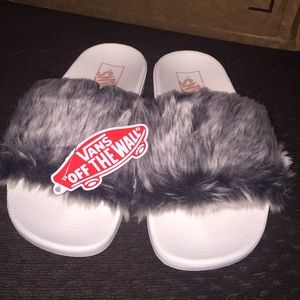 Vans Faux Fur Slides